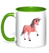 Чашка с цветной ручкой Unicorn Sparks Зеленый фото