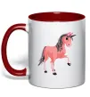 Чашка с цветной ручкой Unicorn Sparks Красный фото
