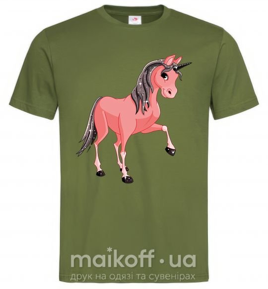 Чоловіча футболка Unicorn Sparks Оливковий фото