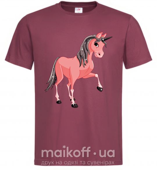 Мужская футболка Unicorn Sparks Бордовый фото