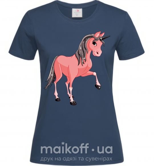 Жіноча футболка Unicorn Sparks Темно-синій фото
