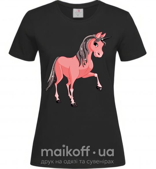 Жіноча футболка Unicorn Sparks Чорний фото