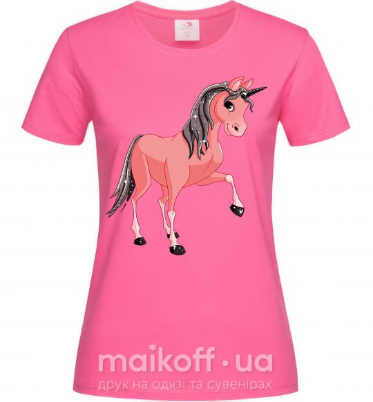 Женская футболка Unicorn Sparks Ярко-розовый фото