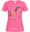 Жіноча футболка Unicorn Sparks Яскраво-рожевий фото