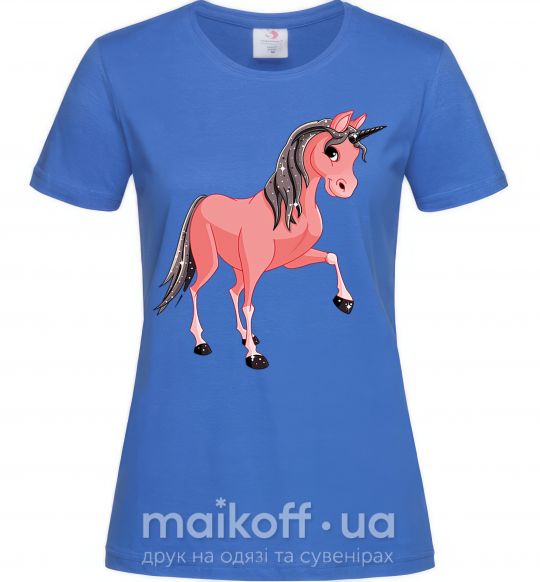 Жіноча футболка Unicorn Sparks Яскраво-синій фото
