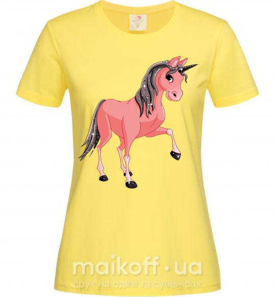 Женская футболка Unicorn Sparks Лимонный фото