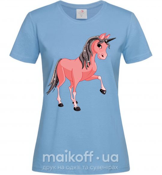 Жіноча футболка Unicorn Sparks Блакитний фото