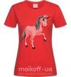 Жіноча футболка Unicorn Sparks Червоний фото