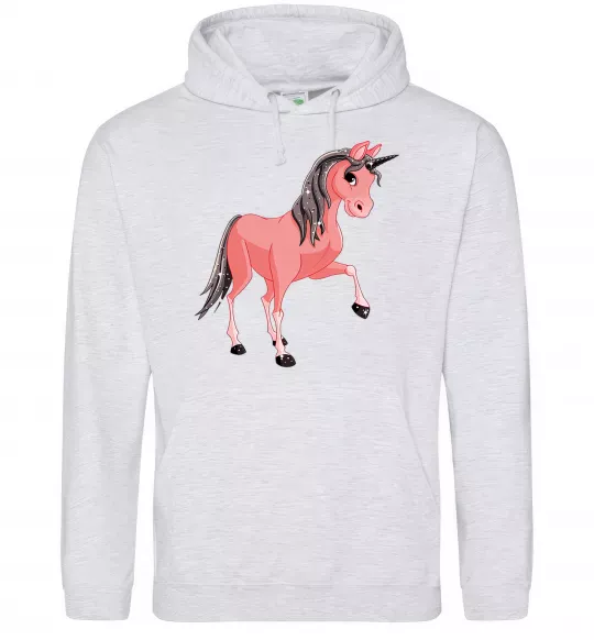 Мужская толстовка (худи) Unicorn Sparks Серый меланж фото