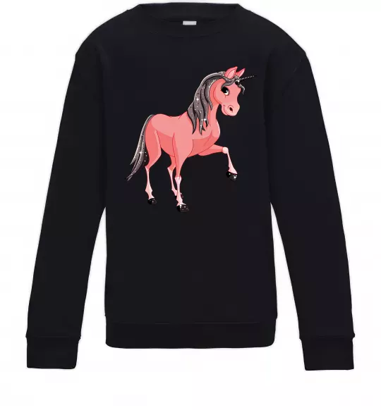 Детский Свитшот Unicorn Sparks Черный фото