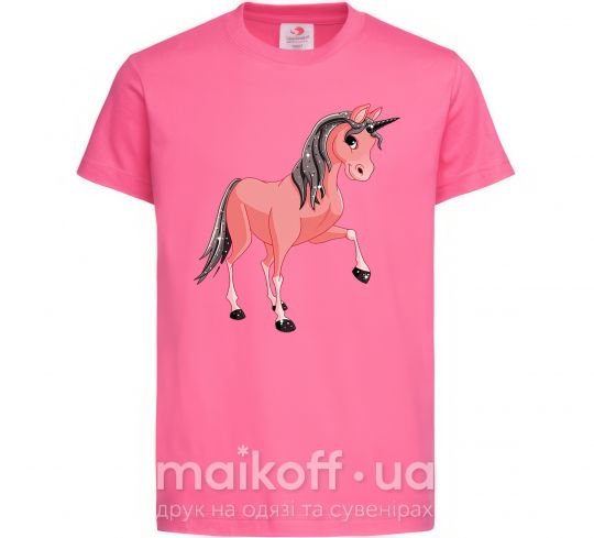 Дитяча футболка Unicorn Sparks Яскраво-рожевий фото