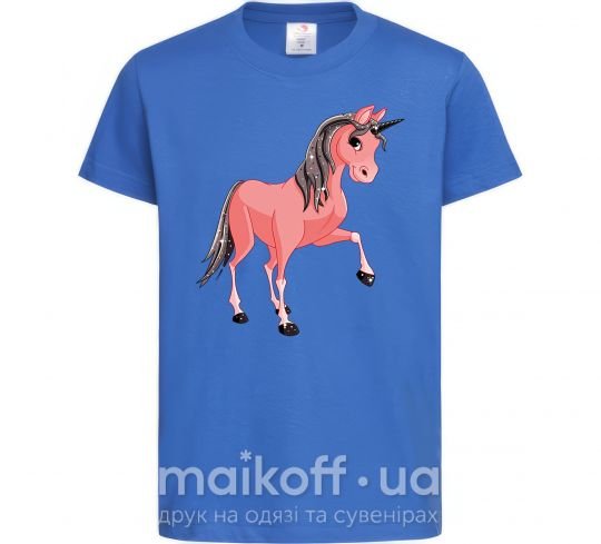 Дитяча футболка Unicorn Sparks Яскраво-синій фото