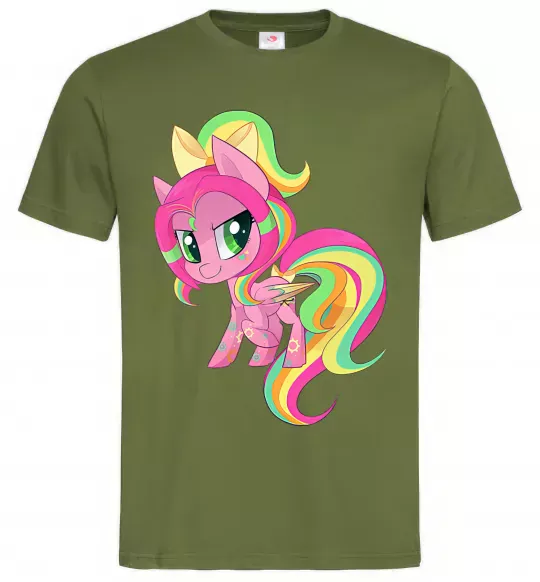 Чоловіча футболка Green unicorn Оливковий фото