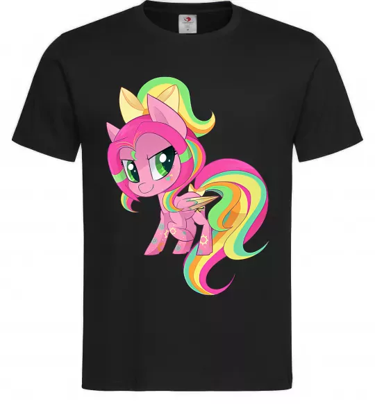 Чоловіча футболка Green unicorn Чорний фото