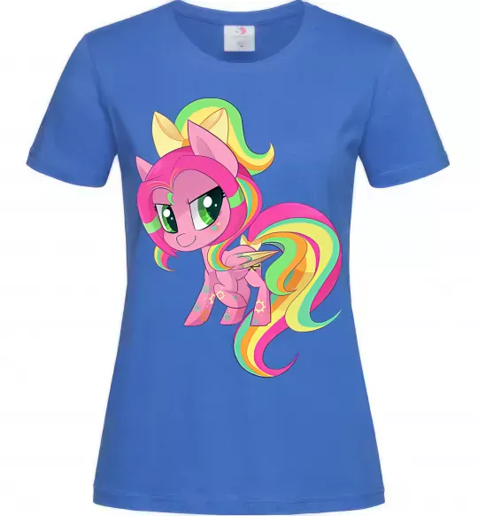 Жіноча футболка Green unicorn Яскраво-синій фото