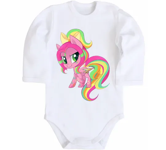 Дитячий бодік Green unicorn Білий фото