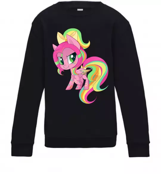 Дитячий світшот Green unicorn Чорний фото