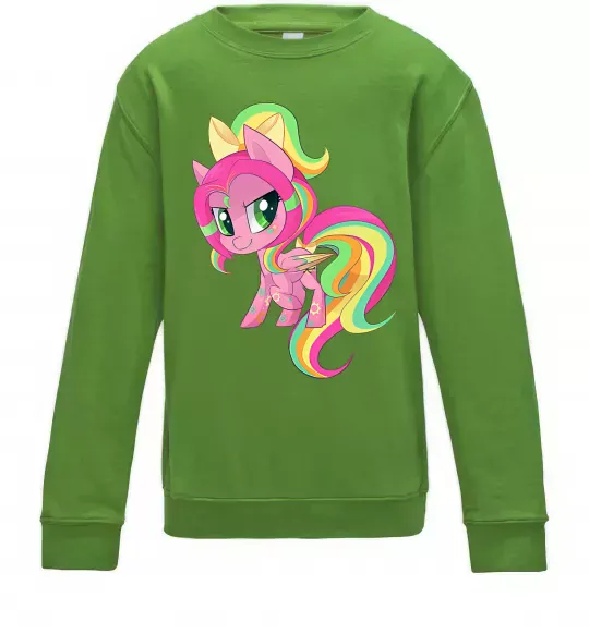 Дитячий світшот Green unicorn Лаймовий фото