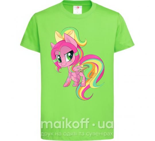 Дитяча футболка Green unicorn Лаймовий фото