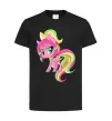 Детская футболка Green unicorn Черный фото