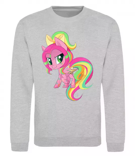 Свитшот Green unicorn Серый меланж фото