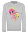 Свитшот Green unicorn Серый меланж фото