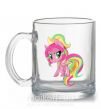 Чашка стеклянная Green unicorn Прозрачный фото