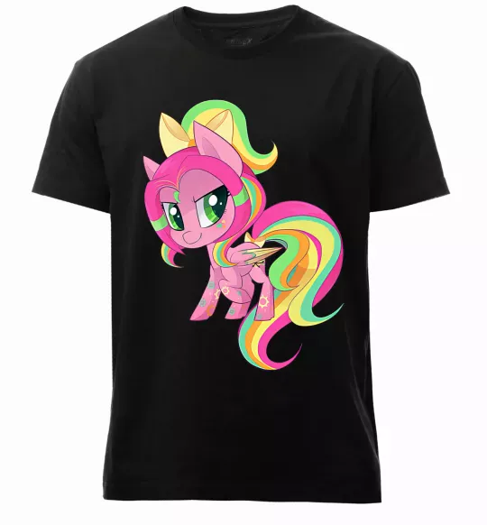 Чоловіча преміум футболка Green unicorn Чорний фото