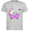 Мужская футболка Unicorn bath Серый фото