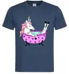 Мужская футболка Unicorn bath Темно-синий фото