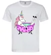 Мужская футболка Unicorn bath Белый фото