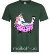 Мужская футболка Unicorn bath Темно-зеленый фото