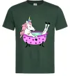 Мужская футболка Unicorn bath Темно-зеленый фото