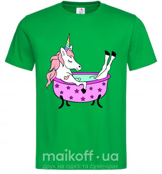 Чоловіча футболка Unicorn bath Зелений фото