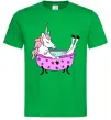 Мужская футболка Unicorn bath Зеленый фото