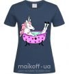 Жіноча футболка Unicorn bath Темно-синій фото