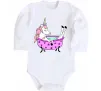 Детский боди Unicorn bath Белый фото