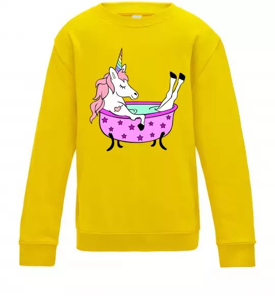 Детский Свитшот Unicorn bath Солнечно желтый фото