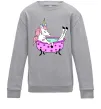 Детский Свитшот Unicorn bath Серый меланж фото