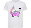 Дитяча футболка Unicorn bath Білий фото