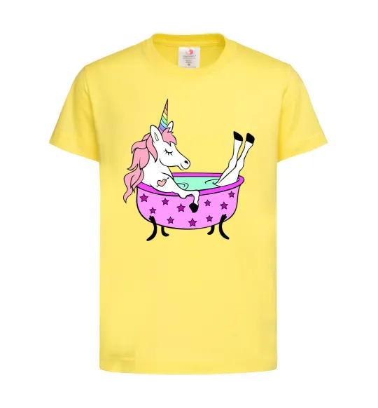 Детская футболка Unicorn bath Лимонный фото