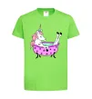 Детская футболка Unicorn bath Лаймовый фото
