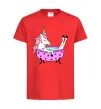 Детская футболка Unicorn bath Красный фото