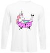 Лонгслів Unicorn bath Білий фото