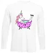 Лонгслів Unicorn bath Білий фото