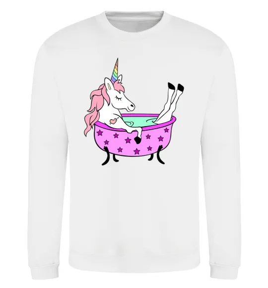 Свитшот Unicorn bath Белый фото