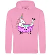 Чоловіча толстовка (худі) Unicorn bath Рожевий фото