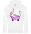 Чоловіча толстовка (худі) Unicorn bath Білий Чоловіча толстовка (худі) Unicorn bath Білий фото