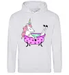 Чоловіча толстовка (худі) Unicorn bath Сірий меланж Чоловіча толстовка (худі) Unicorn bath Сірий меланж фото