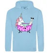 Женская толстовка (худи) Unicorn bath Голубой фото
